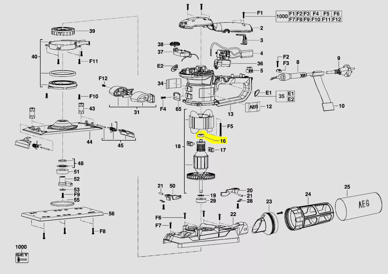 roulement à bille réf. 680273003 AEG
